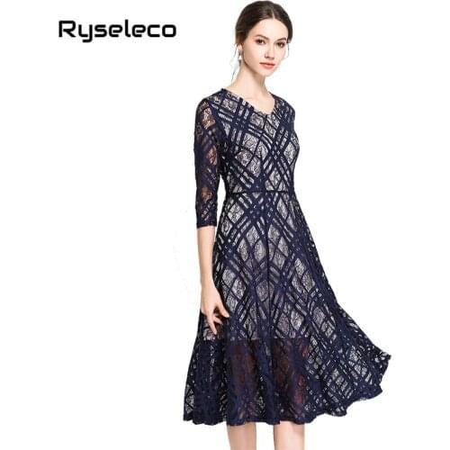 Летние платья с кружевом Ryseleco China At AliExpress