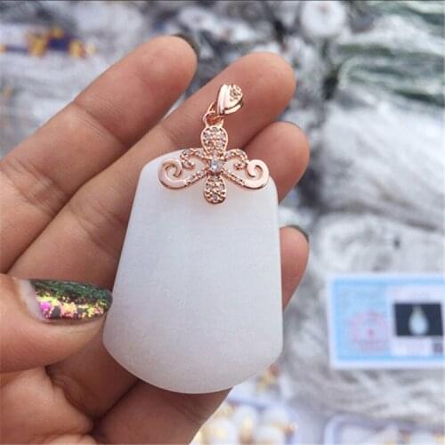 Certified Natural "Grade A" Light green Jadeite Jade Pendant ~Maitreya Buddha