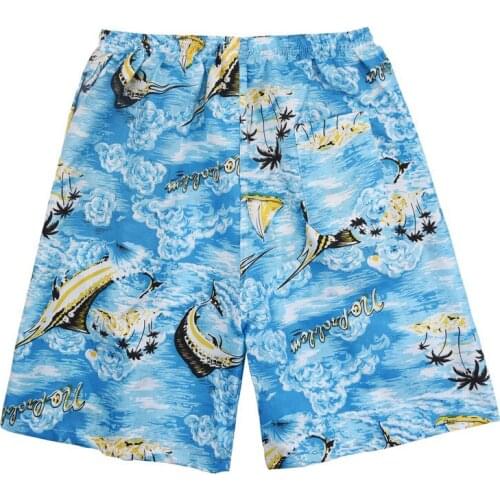 Summer New Mens Shorts Loose Straight Floral Board Short Casual Big Size Cool Seaside Short Pants Male Quick drying men short