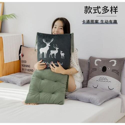 Cushion Backrest Integrated Back Cushion Throw Pillow Cushion Chair Student Office Long-Sitting Butt Seat Pads Chair Soft Winter