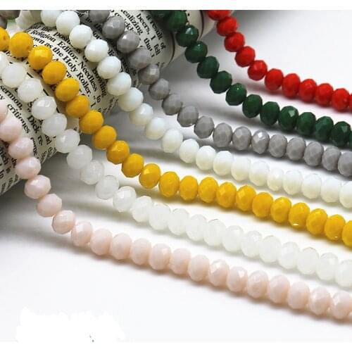 STENYA 4*3mm Crystal Czech Beads Rondelle Shape Mix Color Jewelry Findings Spacer Earrings Glass Bracelet Necklace Accessories