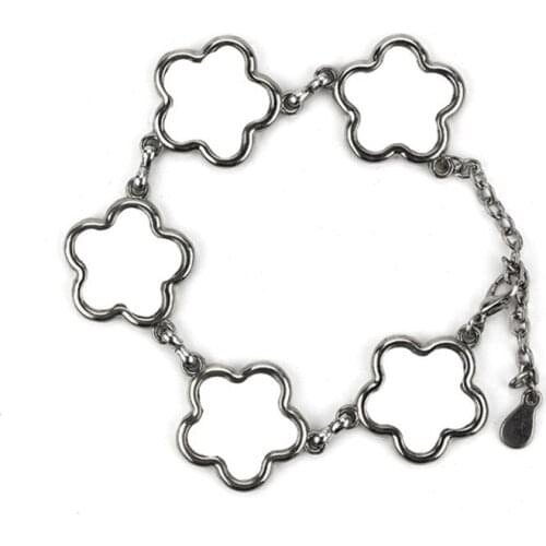 Sublimation Jewelry Blank Bracelet Flower Bracelet for Heat Transfer Printing with Aluminum Insert for DIY Customize Photos