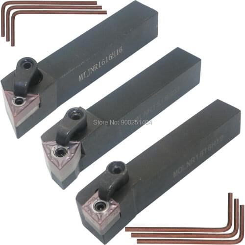CNC Lathe Excircle Indexable Carbide Turning Tool,MTJNR1616H16+MWLNR1616H08+MCLNR1616H12 Cutting Arbor,WNMG431+CNMG431+TNMG331
