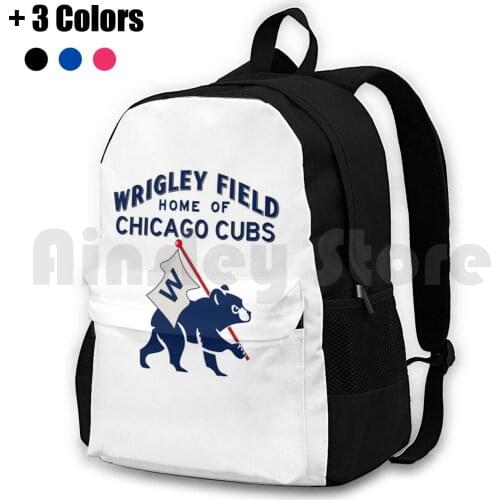 - Wrigley Field-Fly The W Outdoor Hiking Backpack Riding Climbing Sports Bag Wrigley Cubbies Cubs Field Baseball Ball Game Take