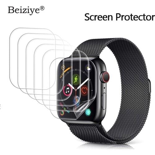 Screen Protector for Apple Watch 38mm 42mm Series 3 2 1 Anti-Scratch for iWatch 40mm 44mm Series 4 5 6 SE Soft TPU HD Clear Film