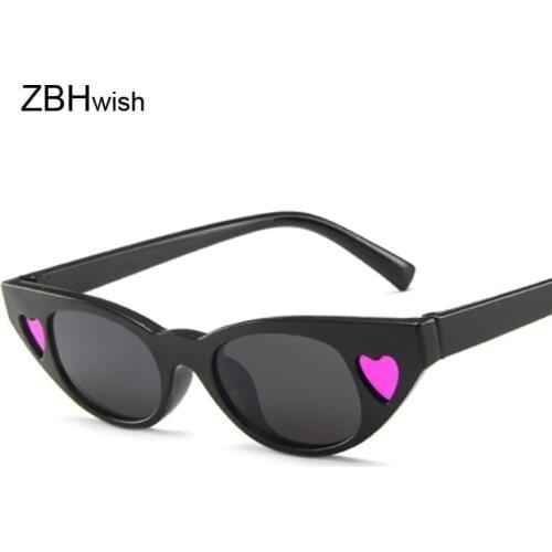 Fashion Cat Eye Sunglasses Women Small Love Vintage Sun Glasses For Ladies Retro Brand Designer Color Lens