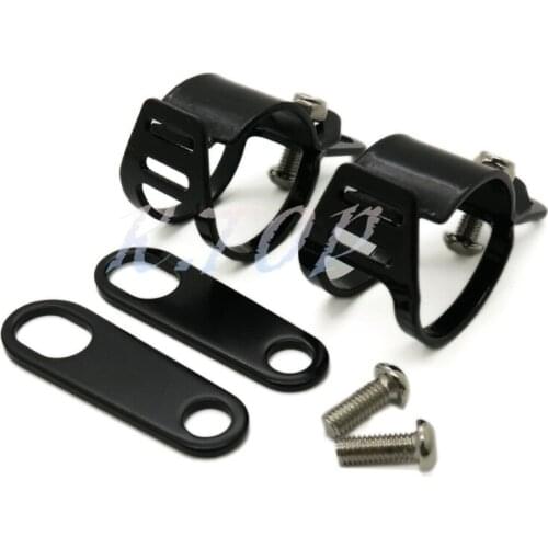 ZORBYZ Black Front Turn Signal Light Brackets Fork Mount Clamp+Rear Relocater Holder Shock Bracket For Harley Honda Suzuki