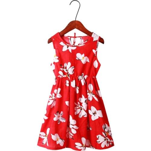 ZWF645 Children Girl Dress Summer Child Girls Clothing Cotton Sleeveless Flower Kids Summer Dresses for Clothes Girls Dresses