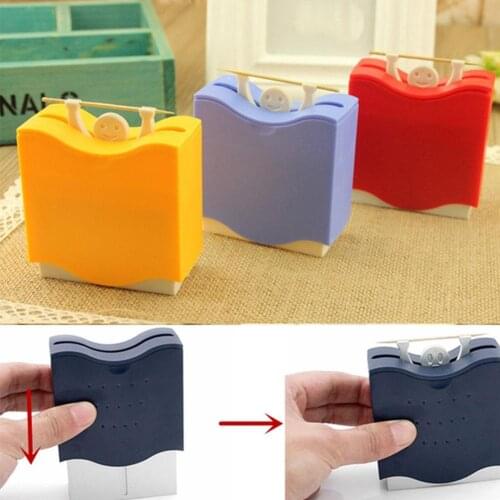 1 Pc Automatic Toothpick Holder Cartoon Hercules Box Container Household Table Toothpick Storage Box Dispenser Home Accessories