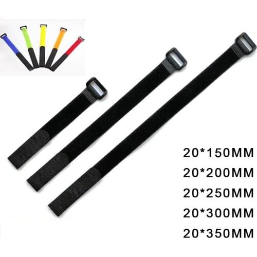 10PCS Nylon Hook Loop Strap Cable Multil Purpose Self-adhesive Bike Tie Reverse Buckle Strap Reusable Fastening Cable Ties