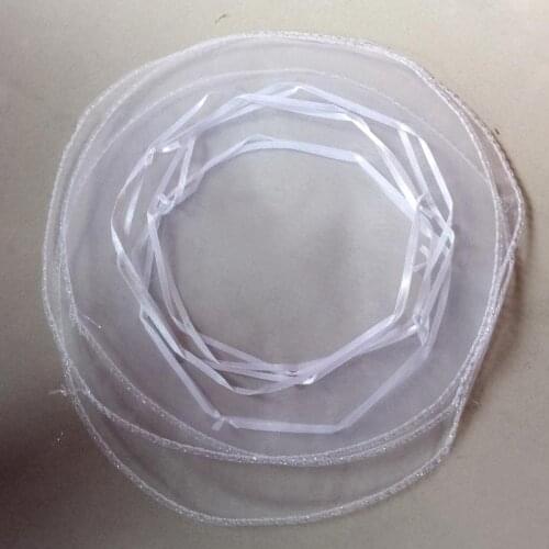 100pcs WHITE Round Organza Gift Bags Pouch Small Drawstring Bag Package Gifts Bag Wedding/candy/christmas Jewelry Packaging Bags