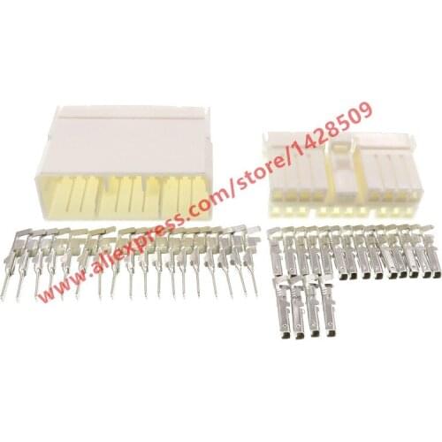 20 Sets 18 Pin Automotive Electrical Plug Wire Connectors Female Male Car Engine Start Stop Modification 174935-1 173853-1