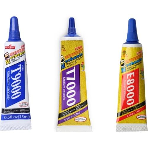 3pcs Mechanic Multi Purpose Glue Adhesive T9000 T7000 E8000 Repair Phone Touch Screen Glass Liquid Adhesive Super Glue Nail Gel