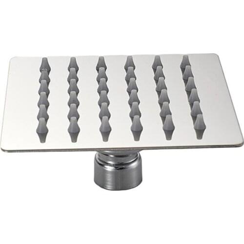 4 inch Stainless Steel Ultra Thin Waterfall Shower Heads Square High Pressure Rainfall Shower Head Rain Showerheads (Silver)