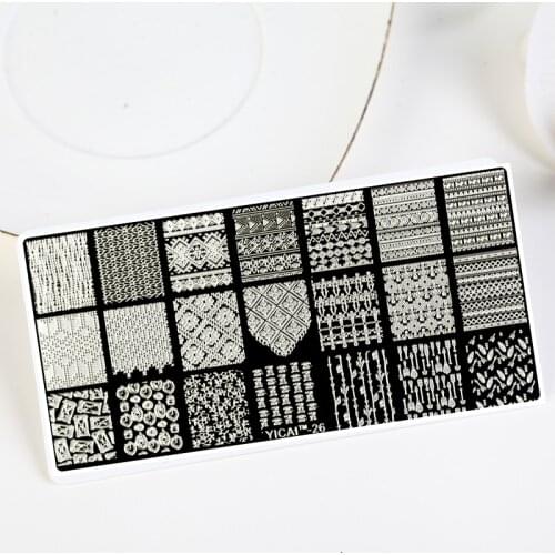 40 Styles DIY Nail Art Plates 6.5*12.5cm DIY Template Nail Art Image Stamp Plates Polish Stamping Template - YICAI01-YICAI0040