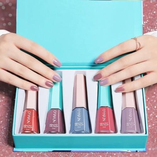 5Pcs/Set 8ML Water Nail Gel Polish Non-Toxic Manicure Nail Decorations With Pack Portable Nail Art DIY Design For Gift Wholesale