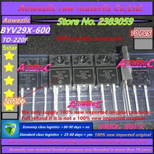 Aoweziic 2019+ 100% new imported original BYV29X-600 BYV29X600 BYV29X TO-220F AP9992GP 9992GP TO-220 transistor