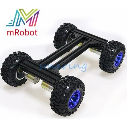 Mecanum Wheel Metal Smart Car Chassis with TT Motors Car Omni-Directional Car ROS Car Four-wheel Drive Car