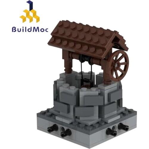 BuildMoc ArchitectureGray Water Well New Year Birthday Gift Childrens Toy High-difficulty Assembled Building Model Constructor