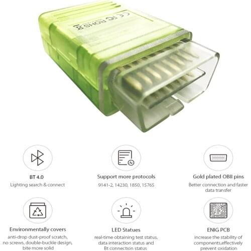 JDiag OBDII Diagnostic Scanner for FASLINK M1 BT 4.0 OBDII Code Reader Car Diagnostic Tool for Wechat Car Styling