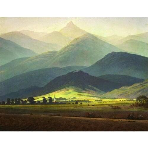 DIY Digital Painting By Numbers Package mountainous oil painting mural Kits Coloring Wall Art Picture Gift frameless