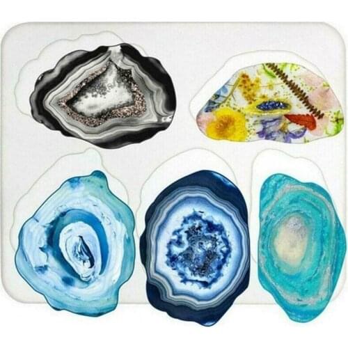 DIY Glass Coaster Resin Epoxy Mold Tea Coaster Resin Molds Silicone Wine Glass Coasters Epoxy Mould For Family Gathering Party