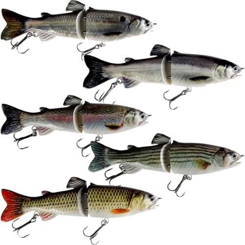 2 Section Artificial Bait 7inch Mult Jointed Fishing Lure Swimbait for Saltwater Fishing Lure Section Swimbait Hardlure