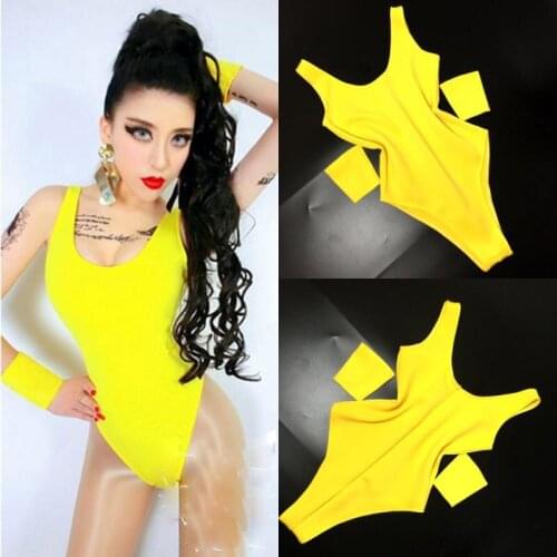 Jazz Dance Costumes Candy Colors Women Nightclub Bodysuit Dj Ds Singer Jumpsuit Stage Show Outfit Pole Dance Clothing DNV10001