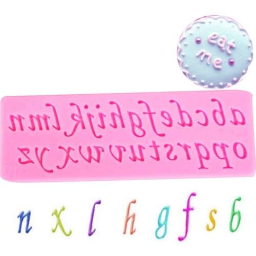 M557 3D New English Letters Alphabet Silicone Mold Sugar Gumpaste Cupcake Chocolate Candy Fondant Cake Epoxy UV Resin Moulds