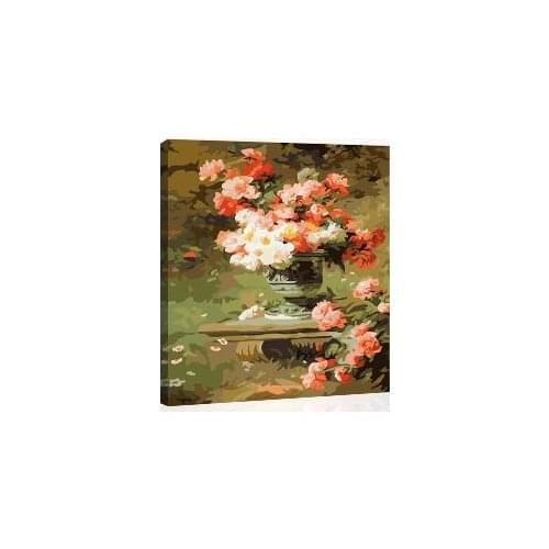 MaHuaf-X1528 Bouquet in the garden Framed Acrylic Paint by Number kit 40x50cm hand painted painting by numbers