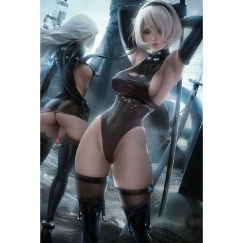 Wall Art Modular Canvas Home Decor Pictures HD NieR: Automata Sexy Printed Black Anime Paintings Living Room Artwork No Framed