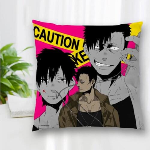Hot Sale Custom Decorative Pillowcase Japanese Anime GANGSTA Square Zippered Pillow Cover Best Nice Gift 20X20cm 35X35cm 40x40cm