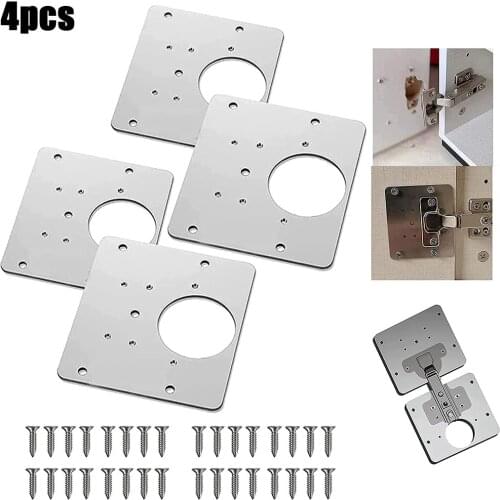 Stainless Steel Hinge Fixing Plate Cabinet поока навесная Door Hinge Repair Installer Household Cabinet Side Panel Damage Repair