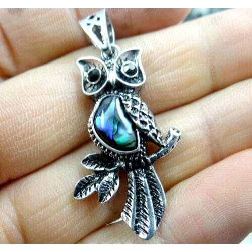 New Fashion Natural Abalone Shell owl Beads Charms Pendants necklace Making jewelry DIY Findings Free shipping