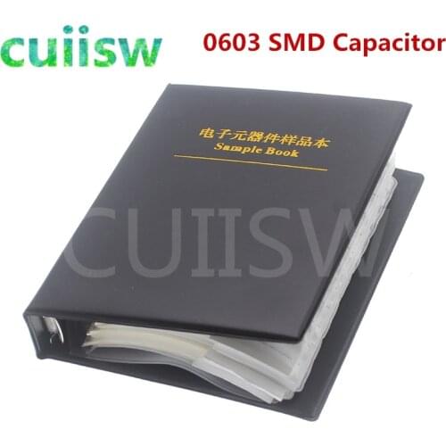 0603 SMD Capacitor Sample Book 90valuesX50pcs=4500pcs 0.5PF~2.2UF Capacitor Assortment Kit Pack