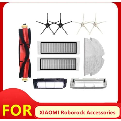 Main Brush Side Brush HEPA Filter Mop Cloth For XiaoMi Roborock S5 Max S50 S51 S55 S6 MAX V S6 Pure Vacuum cleaner Accessories