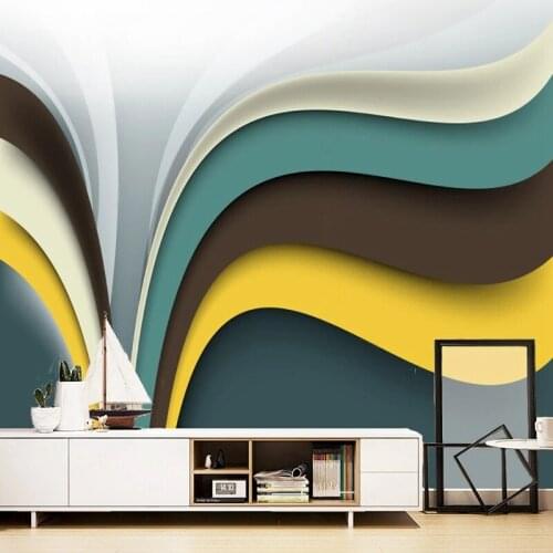Personalized Modern Wallpaper For Bedroom Living Room Decoration Background 3D Stereo Geometric Color Contrast Abstract Murals