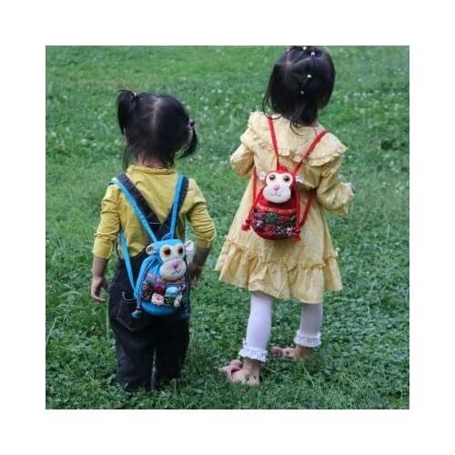 Hot animal appliques Mini shopping national backpacks!Colorful embossing small Casual hasp backrack All-match canvas backruck