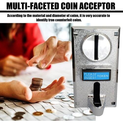 Multi Coin Acceptor Electronic Roll Down Coin Acceptor Selector Mechanism Vending Machine Mech Arcade Game Ticket Redemption