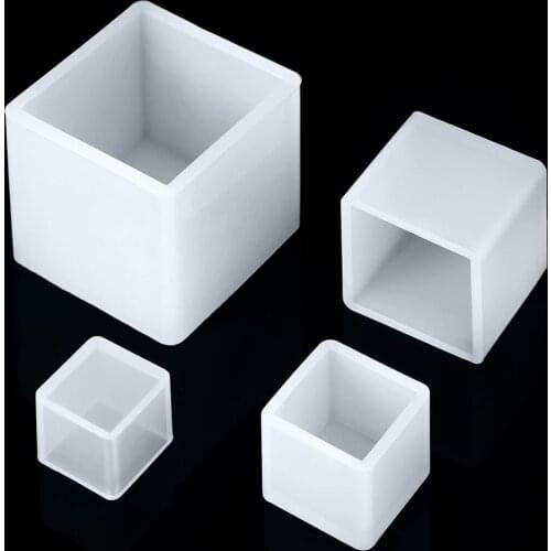 Crystal Resin Mold Square Cube UV Epoxy Resin Mold Casting For DIY Crafts Pendant Jewelry Making Tools 6 Size