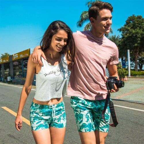 Mens Sexy Beach Short Summer Women Swim Shorts Surfing Maillot De Bain Couples Sport Shorts Mens Board Shorts Bermuda Swimwear