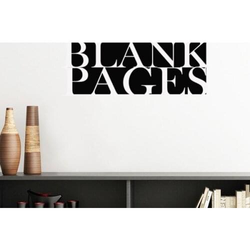 Stylish Characters Blank Pages Silhouette Removable Wall Sticker Art Decals Mural DIY Wallpaper for Room Decal