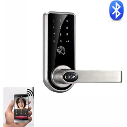 Phone App Control Bluetooth Smart Door Locks keypad code unlock for hotel office Home with Mechanical Keys