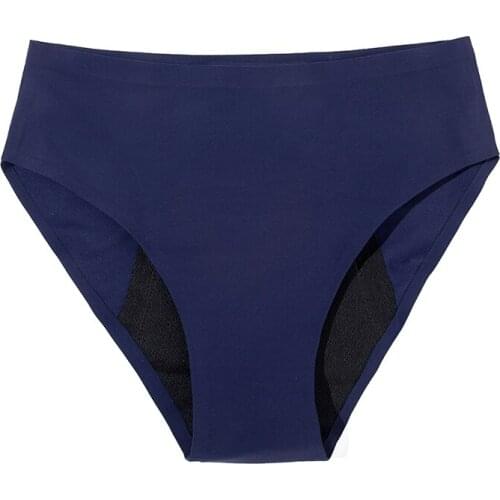Blue Seamless Menstrual Panties For Women Leakproof Period Pants Sexy Heavy Flow Underwear Four Layers Physiological Underpants