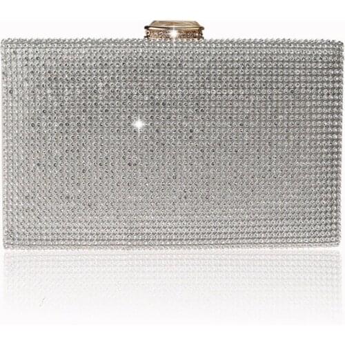 Female Clutch 2021 Luxury Handbags Diamond Evening Bag Bling Banquet Party Wedding Purses Clutch Wallet Gold Silver WY196
