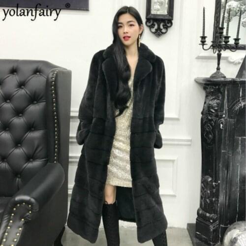 Real Fur Coat Women 100% Mink Fur Winter Coat Women Warm Jackets and Coats Mink Fur Coat Abrigos Mujer Invierno 2020 YL001 YY712