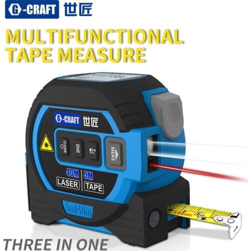 3 IN 1 Laser Measuring Tape 40M Laser Rangefinder Digital Intelligence Retractable Measuring Instruments Tool