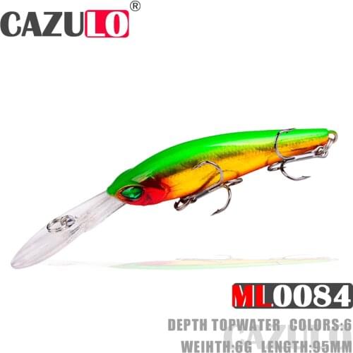 Minnow Fishing Lures Isca Artificial Weights 6g 95mm Baits Floating Topwater Wobblers Trolling Pesca For Blackfish Tackle Leurre