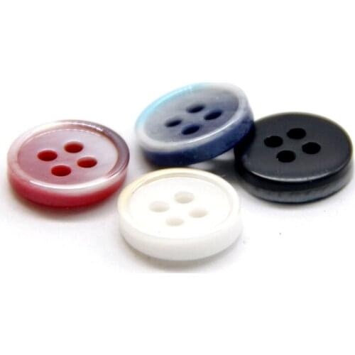 4 Holes Colorful Light Resin Shirt Decorative Buttons For Clothing Sleeve CeramiFinish Sewing DIY Crafts Accessories Wholesale