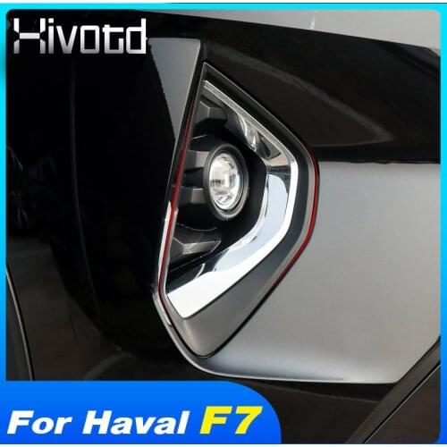 Hivotd for Haval F7 F7X 2019 2020 auto Exterior Accessories Foglight Lamp Cover Replacement Trim Decoration for car Styling
